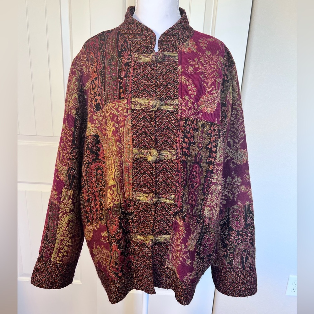 White Stag Vintage Boho Bohemian
Paisley Patchwork Jacket Sz Large 12/14